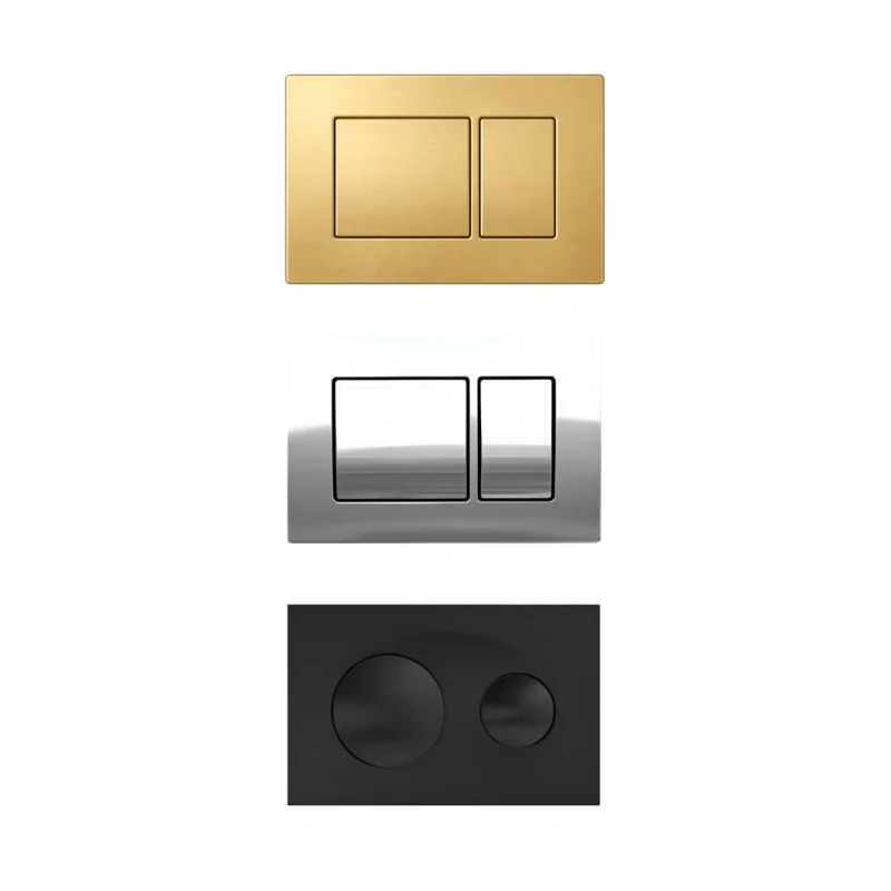 Wall Hung Black Toilet, Frame & Button Pack image 6