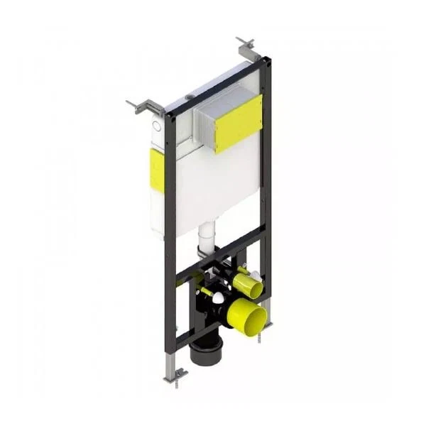 Wall Hung Black Toilet, Frame & Button Pack image 7