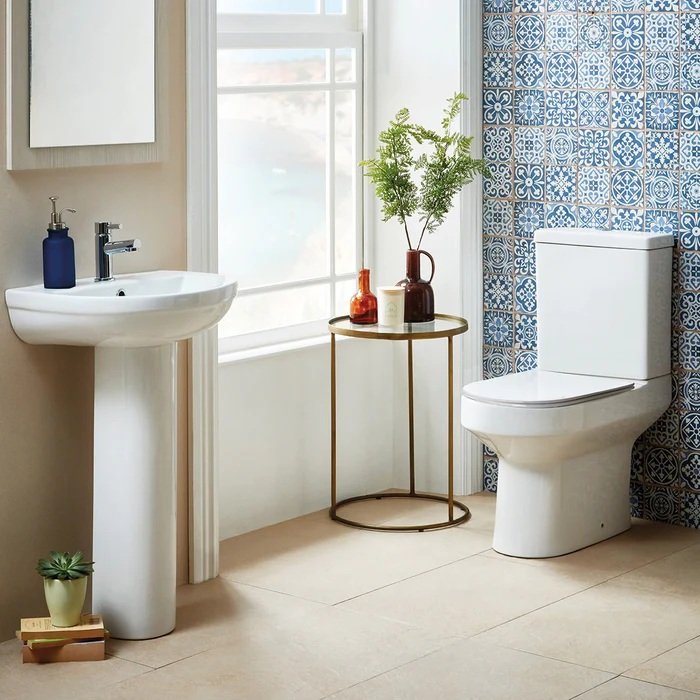 Turin Open Back Comfort Height Toilet - Close Coupled