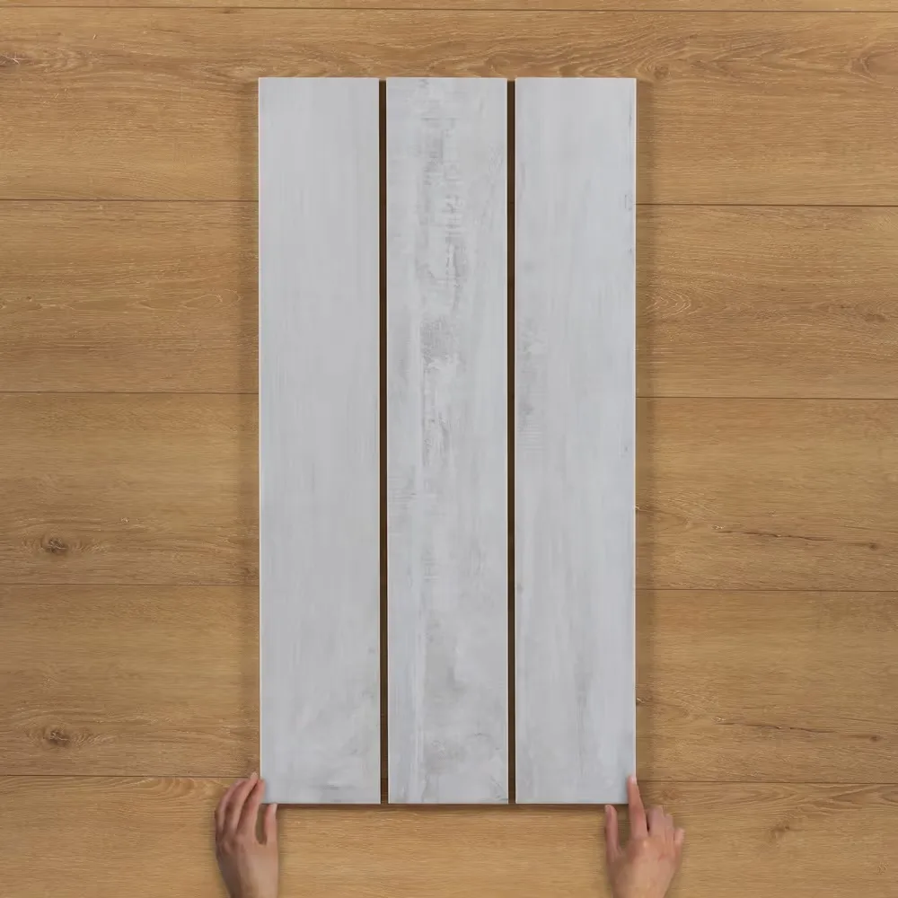 Yakarta Blanco Wood-Effect Matt Porcelain Tile 90x15cm