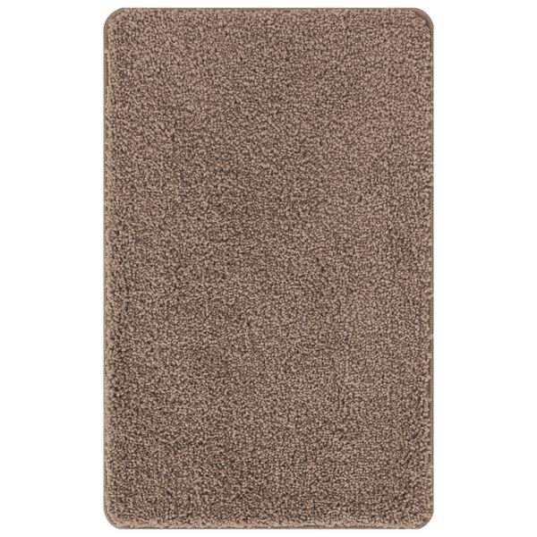 3 Piece Bath Mat Set Brown Polypropylen Non-Slip