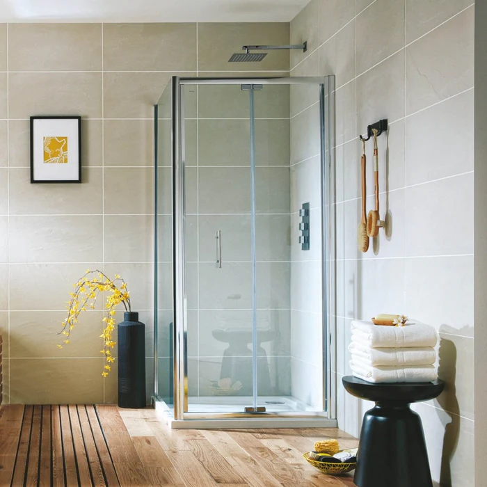 Roma 1000mm Bifold Shower Door Chrome