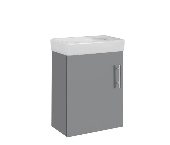 Flow 400m Wall Hung Vanity Matt Stone Grey