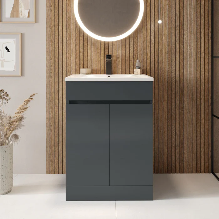 Catania 600m Floor Standing Unit Anthracite