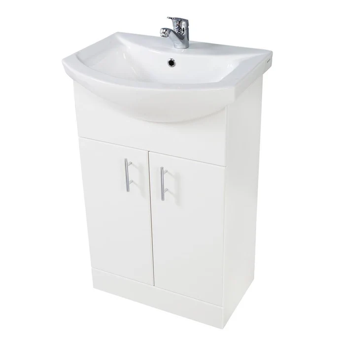 Emilia 550mm White Vanity Unit