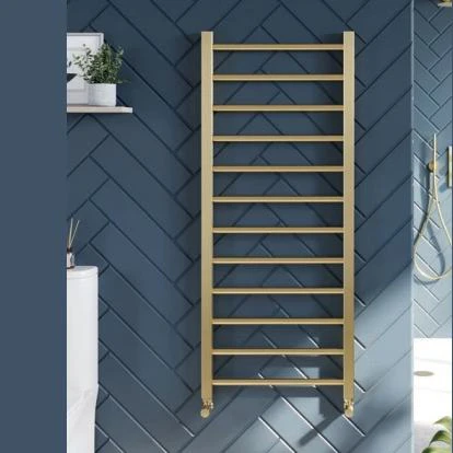 Ancona Brushed Brass Towel Rail