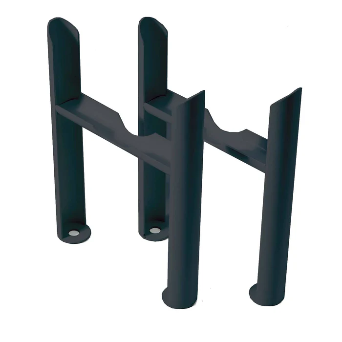 2 Column Anthracite Radiator Support Leg Set