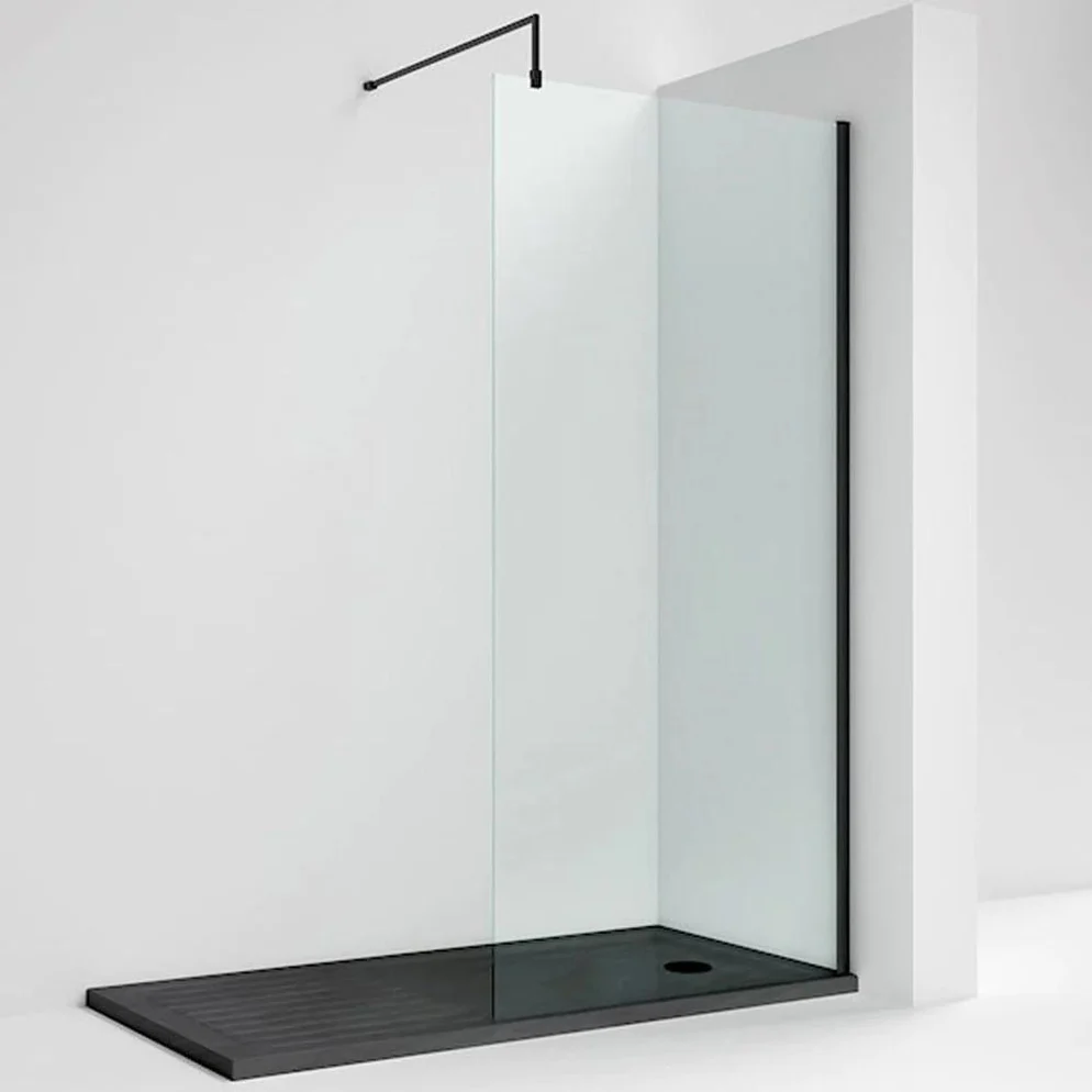 1000mm Black Wet Room Screen