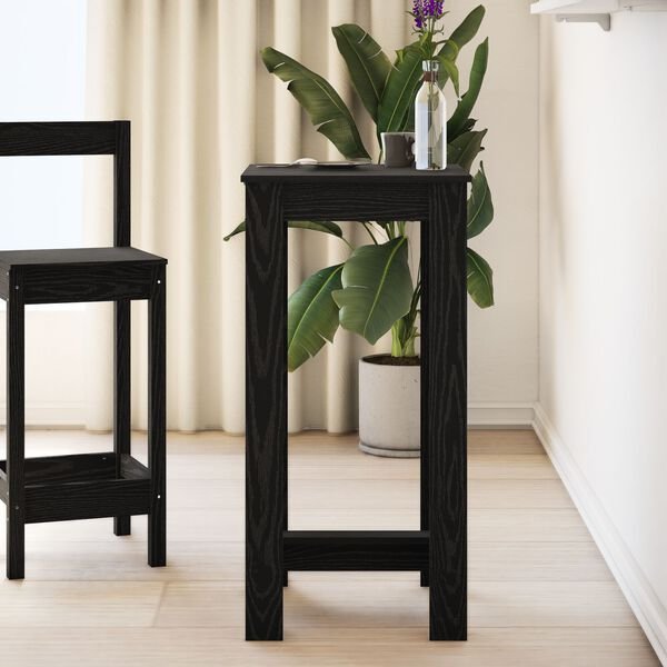 vidaXL Bar Table Black Oak 51 x 50 x 103.5 cm Engineered Wood