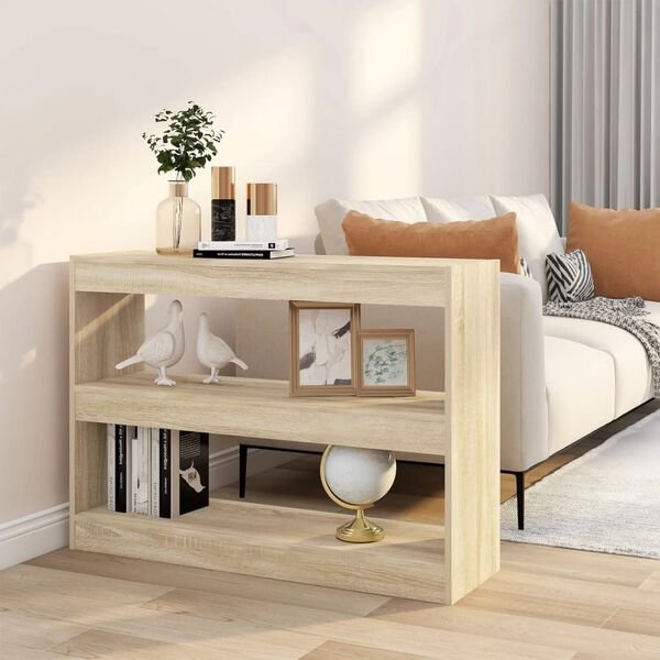 vidaXL Book Cabinet/Room Divider Sonoma Oak 100x30x72 cm