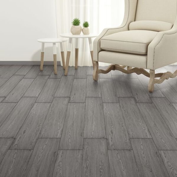 vidaXL Self-adhesive PVC Flooring Planks 2.51 m² 2 mm Dark Grey