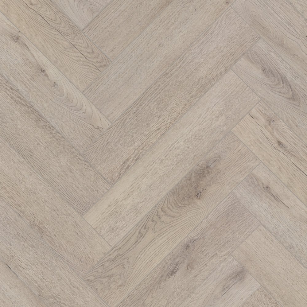 Albany Oak SPC Vinyl Herringbone Flooring 60x12.5cm