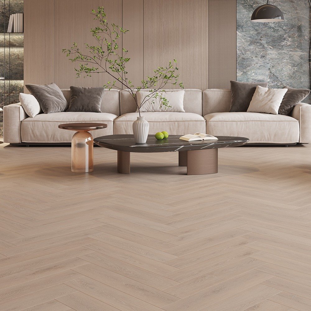 12mm Milano 4V AC5 Duomo Oak Herringbone Laminate Flooring 60x10cm