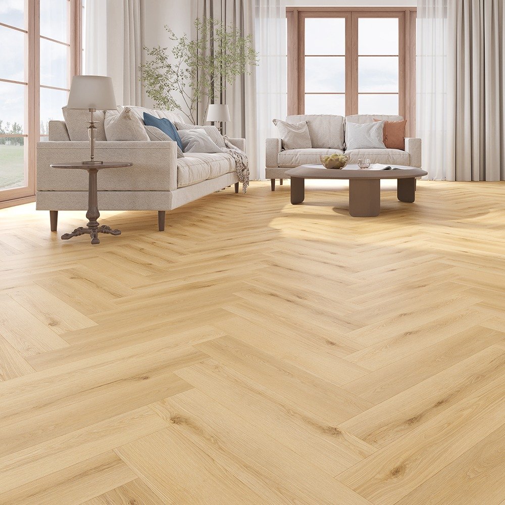 12mm Milano 4V AC5 Rosso Oak Herringbone Laminate Flooring 60x10cm