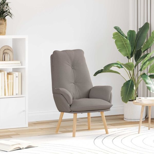 vidaXL Relaxing Chair Taupe 69 x 74 x 93 cm Fabric