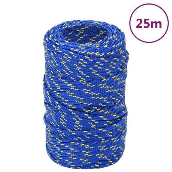 vidaXL Boat Rope Blue 2 mm 25 m Polypropylene