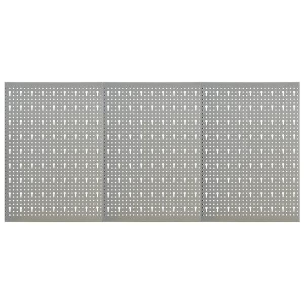 vidaXL Wall-mounted Peg Boards 3 pcs 40x58 cm Steel
