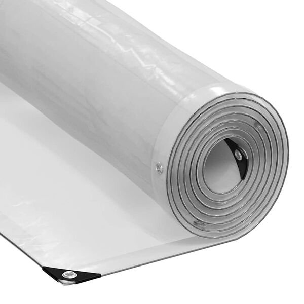 vidaXL Clear Tarpaulin with Eyelets 1x10 m Polyethylene