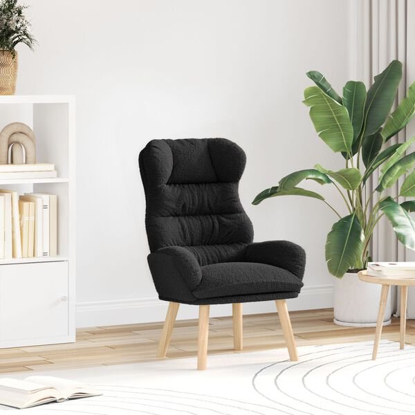 vidaXL Relaxing Chair Black 69 x 74 x 93 cm Fabric