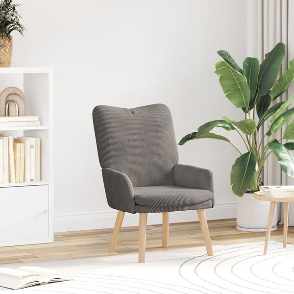 vidaXL Relaxing Chair Light grey 63 x 67 x 94 cm Fabric