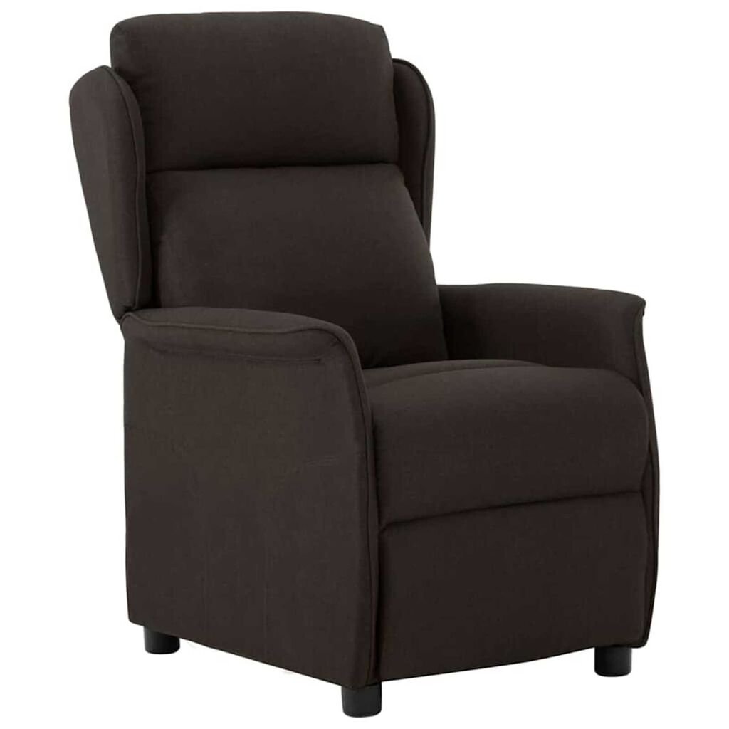 vidaXL Recliner Chair Dark brown 67.5 x 93.5 x 101.5 cm Fabric