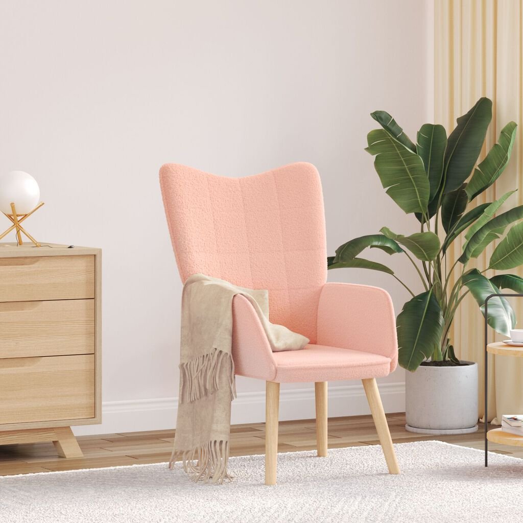 vidaXL Relaxing Chair Pink 62 x 67 x 95.5 cm Fabric