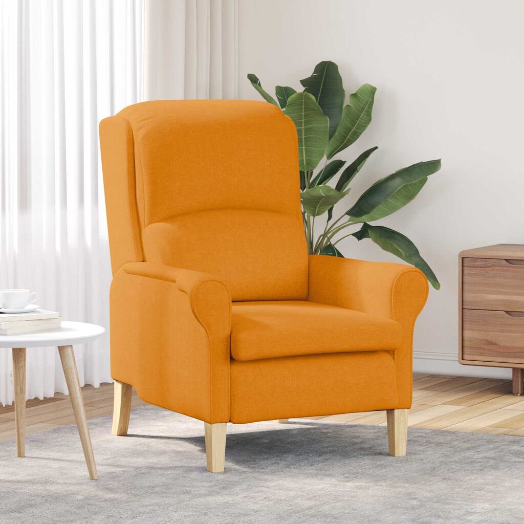 vidaXL Armchair Dark yellow 76 x 94 x 102 cm Fabric
