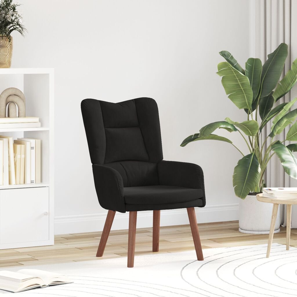 vidaXL Relaxing Chair Black 63 x 67 x 94 cm Velvet