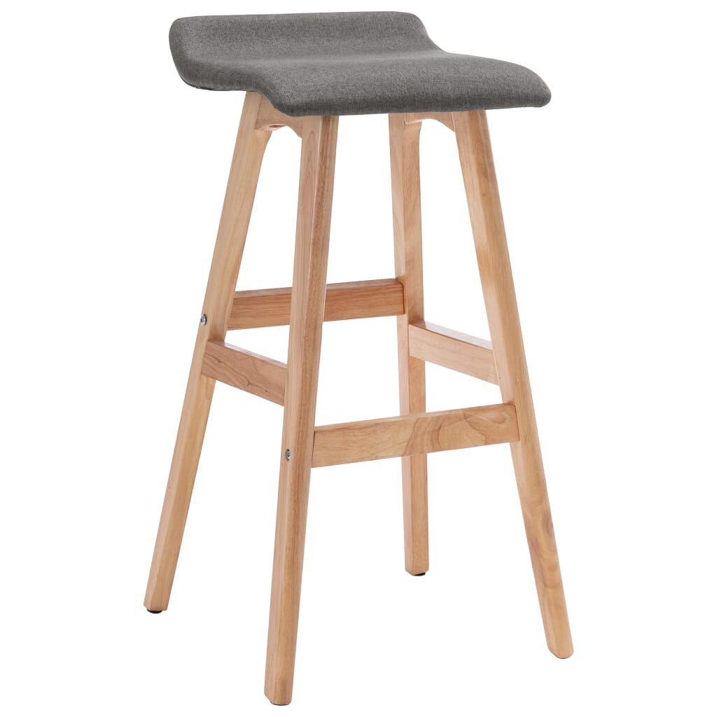 vidaXL Bar Stool Dark Grey Fabric
