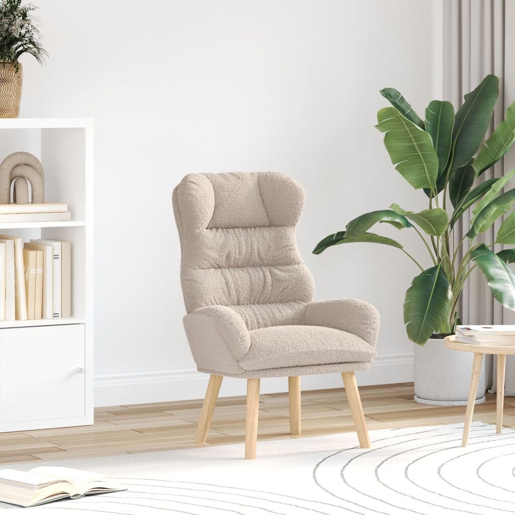vidaXL Relaxing Chair Light grey 69 x 74 x 93 cm Fabric