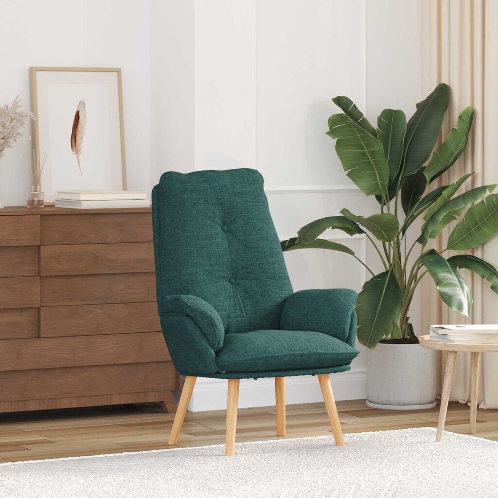 vidaXL Relaxing Chair Dark green 69 x 74 x 93 cm Fabric