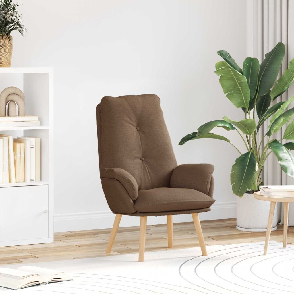 vidaXL Relaxing Chair Brown 69 x 74 x 93 cm Fabric