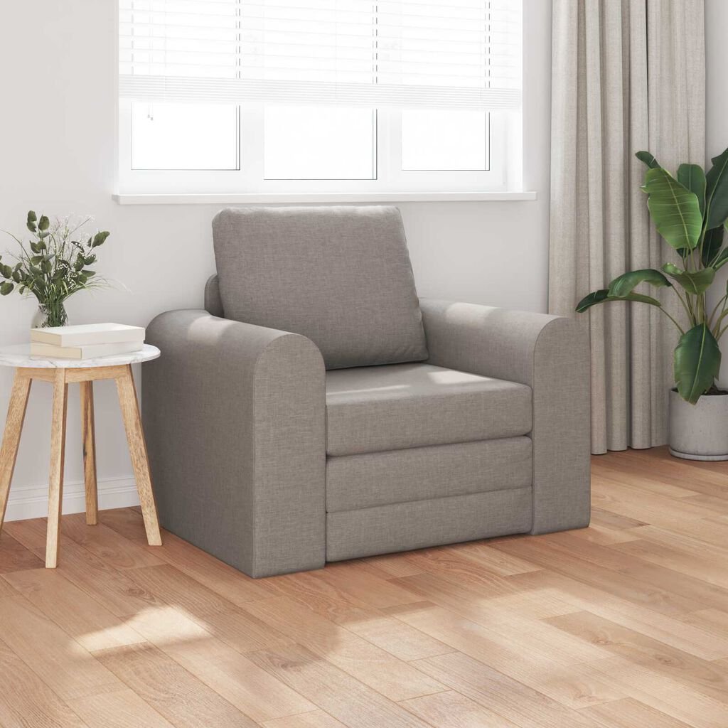 vidaXL Sofa Bed Taupe 98 x 71 x 83 cm Fabric