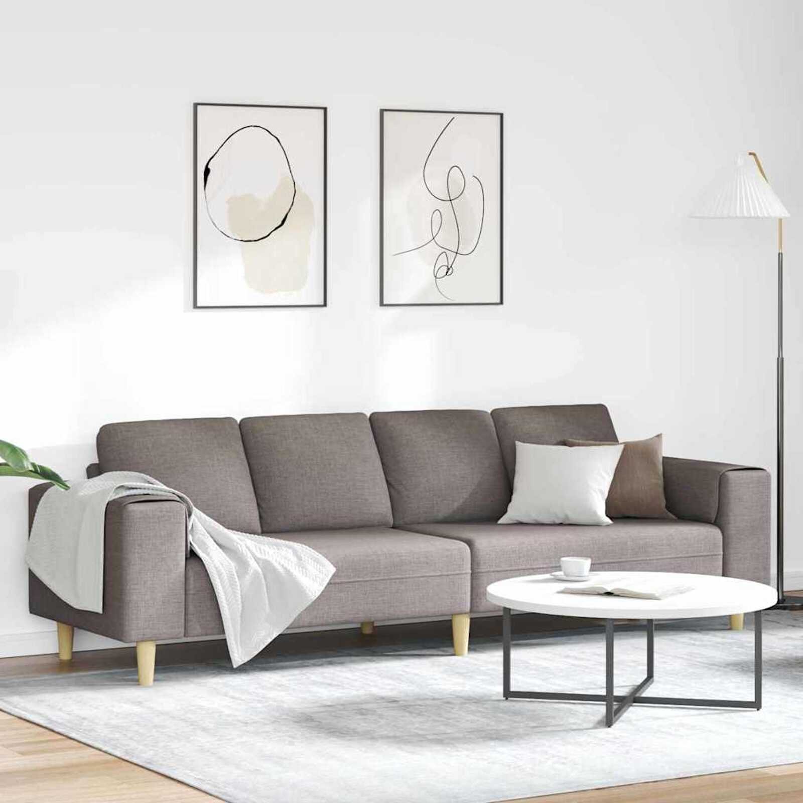 Sofa Set Taupe Fabric