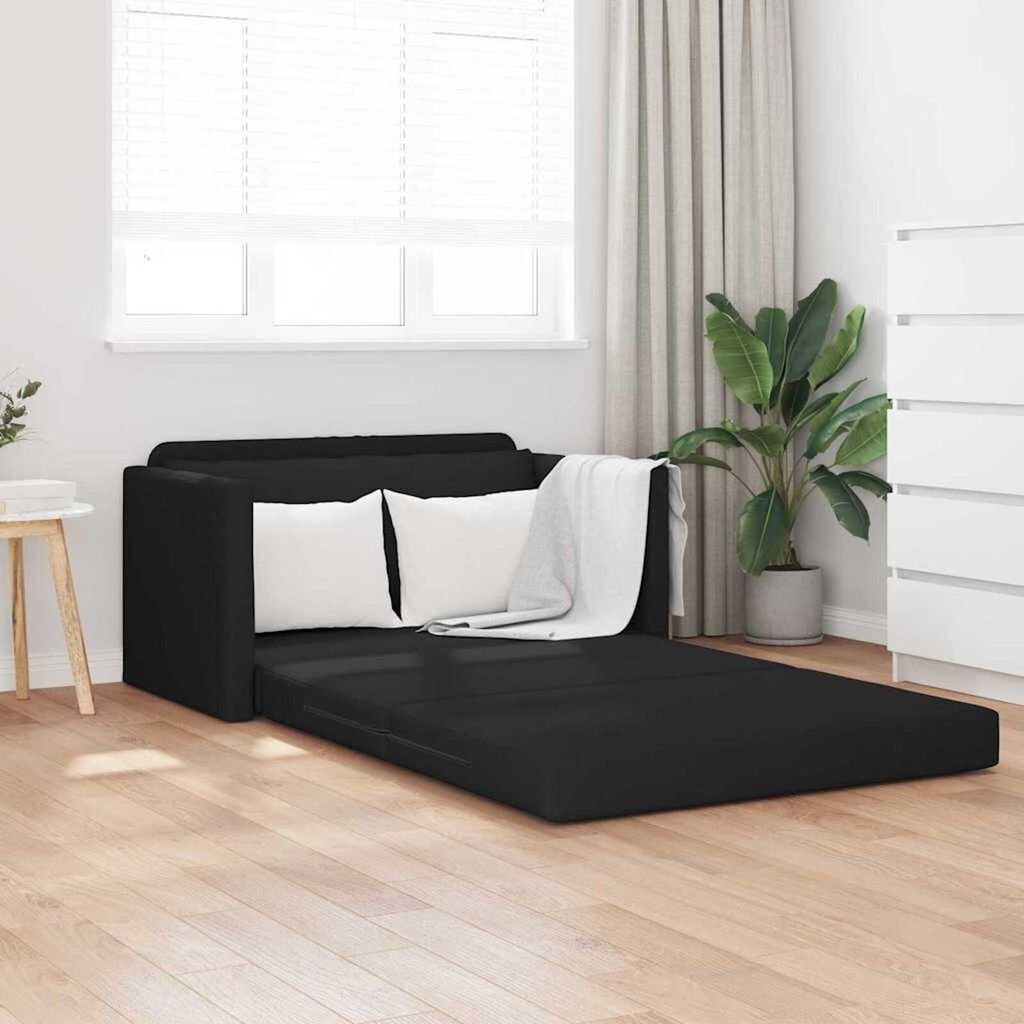 vidaXL Sofa Bed Black 124 x 71 x 78 cm Fabric