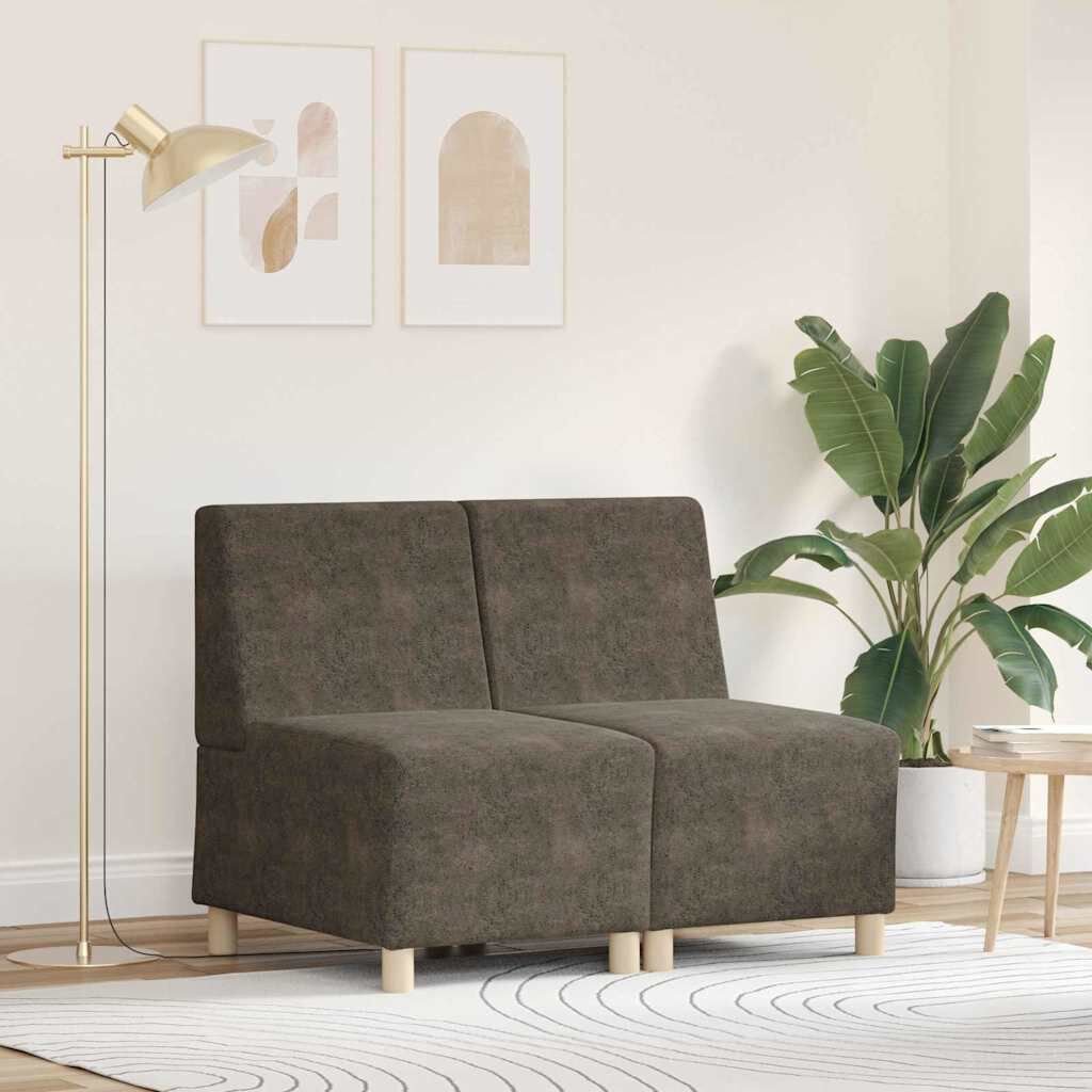 vidaXL Sofa Chair 2 pcs Dark Grey 55 x 74 x 82 cm Faux suede leather