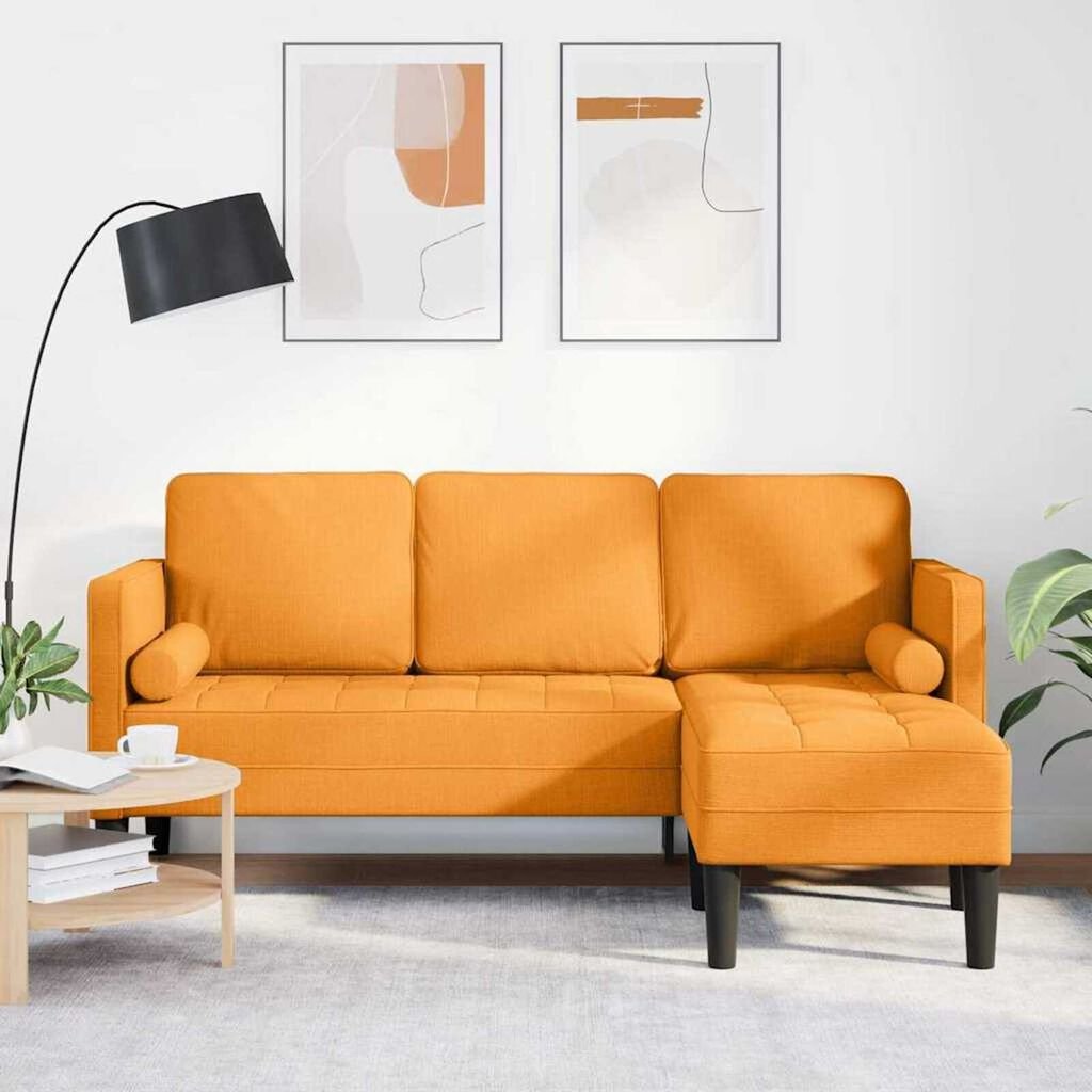 vidaXL Sofa Set Dark yellow 173 x 131 x 67 cm Fabric