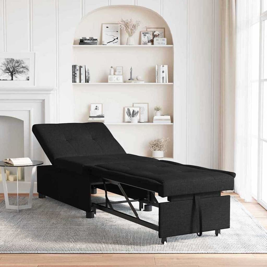 vidaXL Sofa Bed Black 194 x 67 x 37 cm Fabric