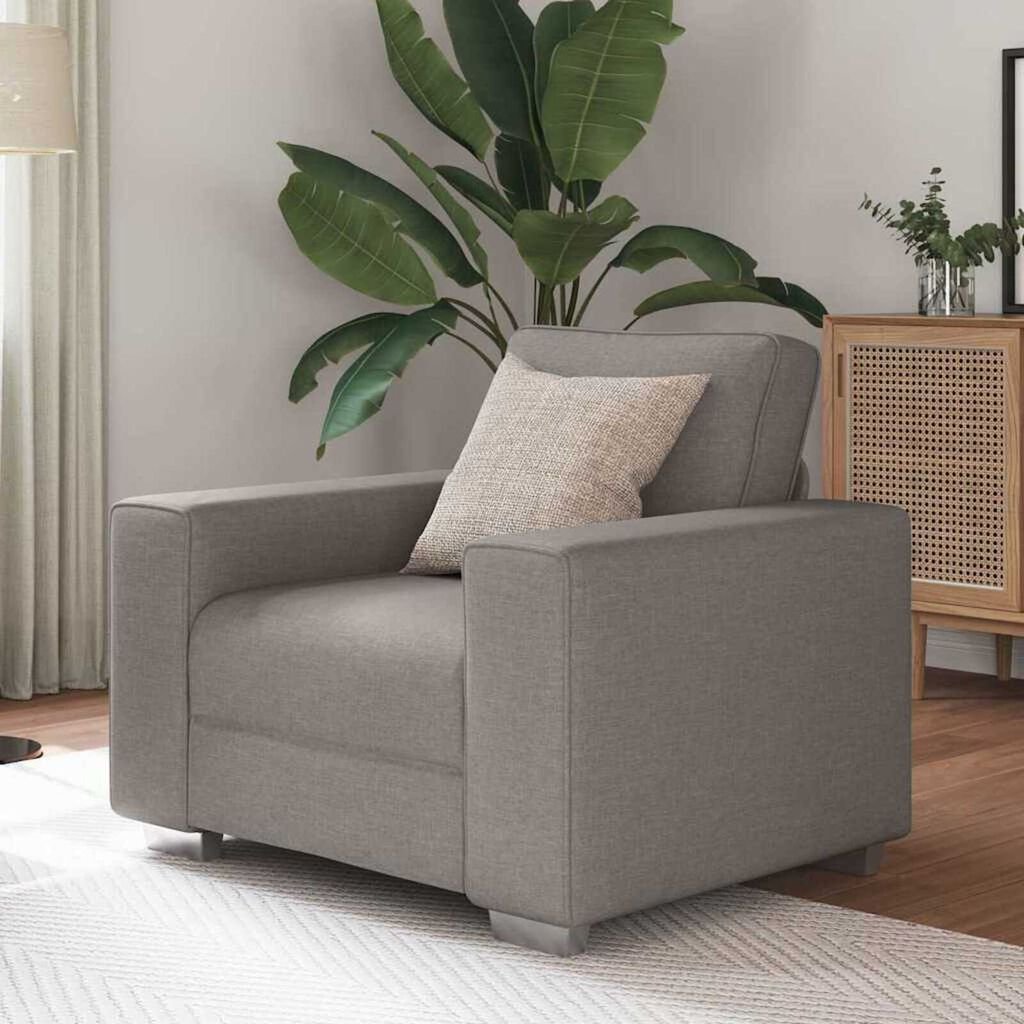 vidaXL Sofa with Cushion Taupe 100 x 77 x 82 cm Fabric