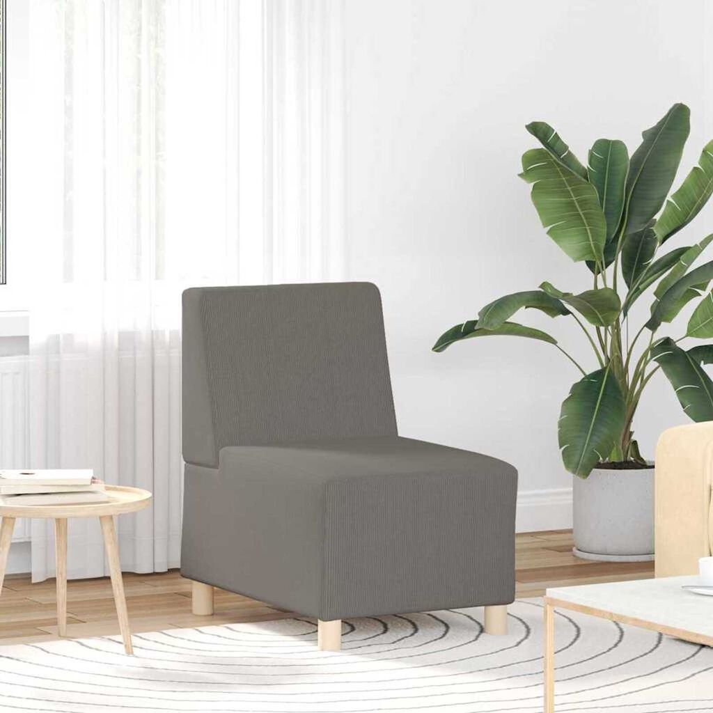 vidaXL Modular Sofa Unit Armless Light grey 55 x 74 x 82 cm