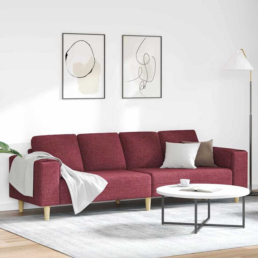 Sofa Set Wine red Fabric