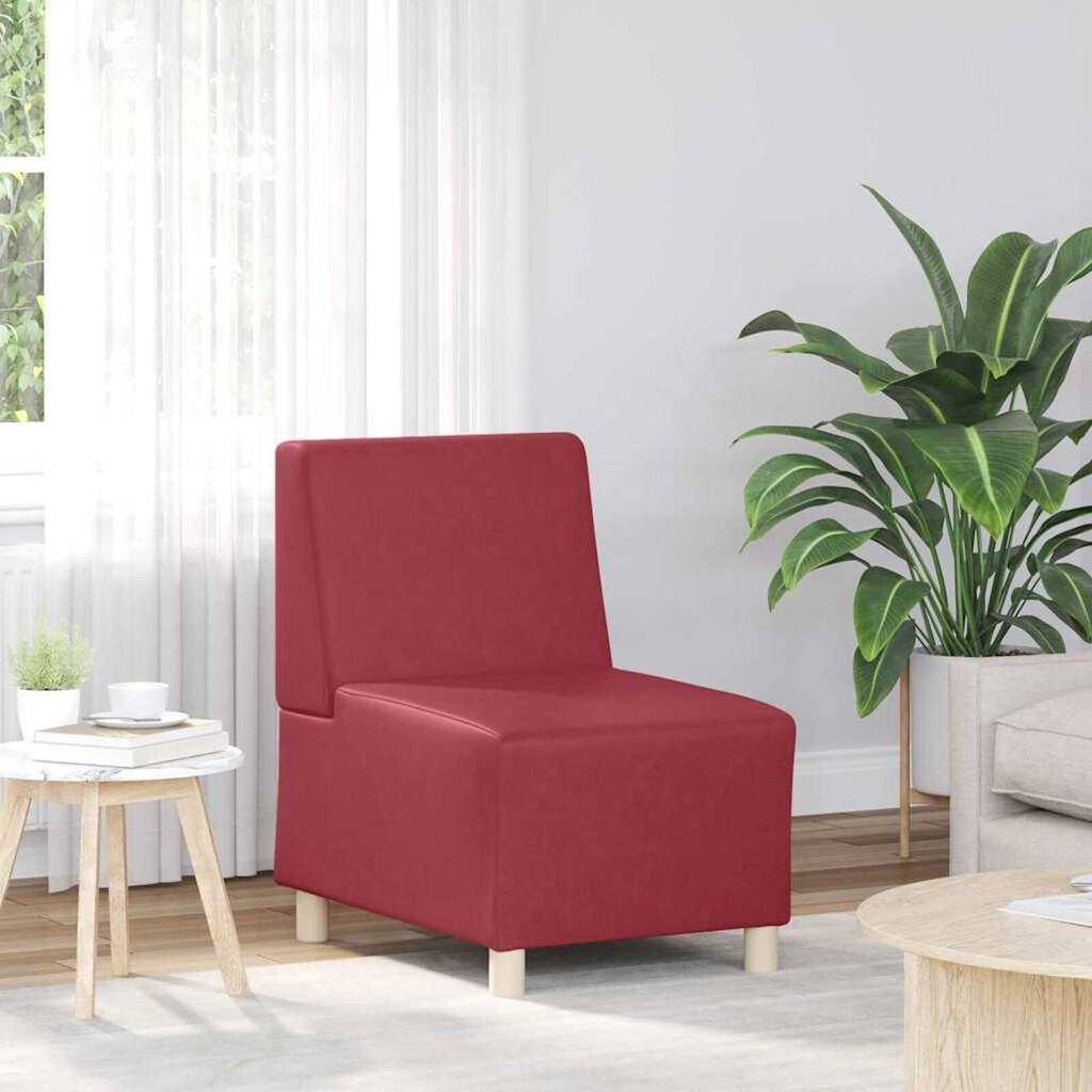 vidaXL Modular Sofa Unit Armless Wine red 55 x 74 x 82 cm Faux leather