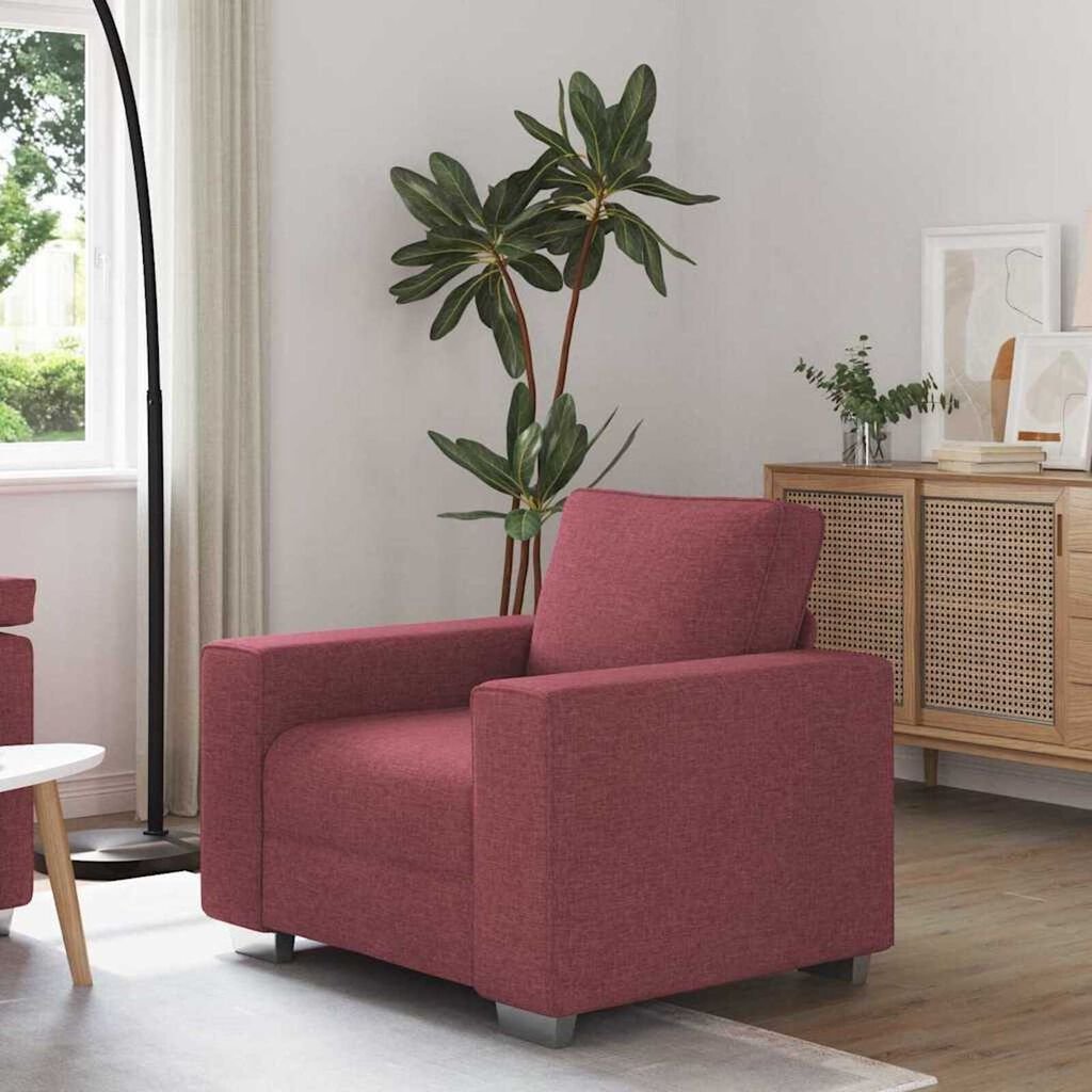 vidaXL Sofa with Cushion Wine red 100 x 77 x 82 cm Fabric