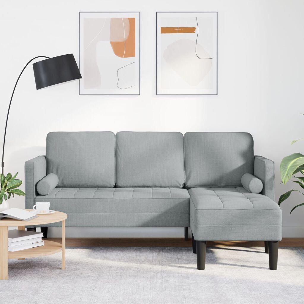 vidaXL Sofa Set Light grey 173 x 131 x 67 cm Fabric