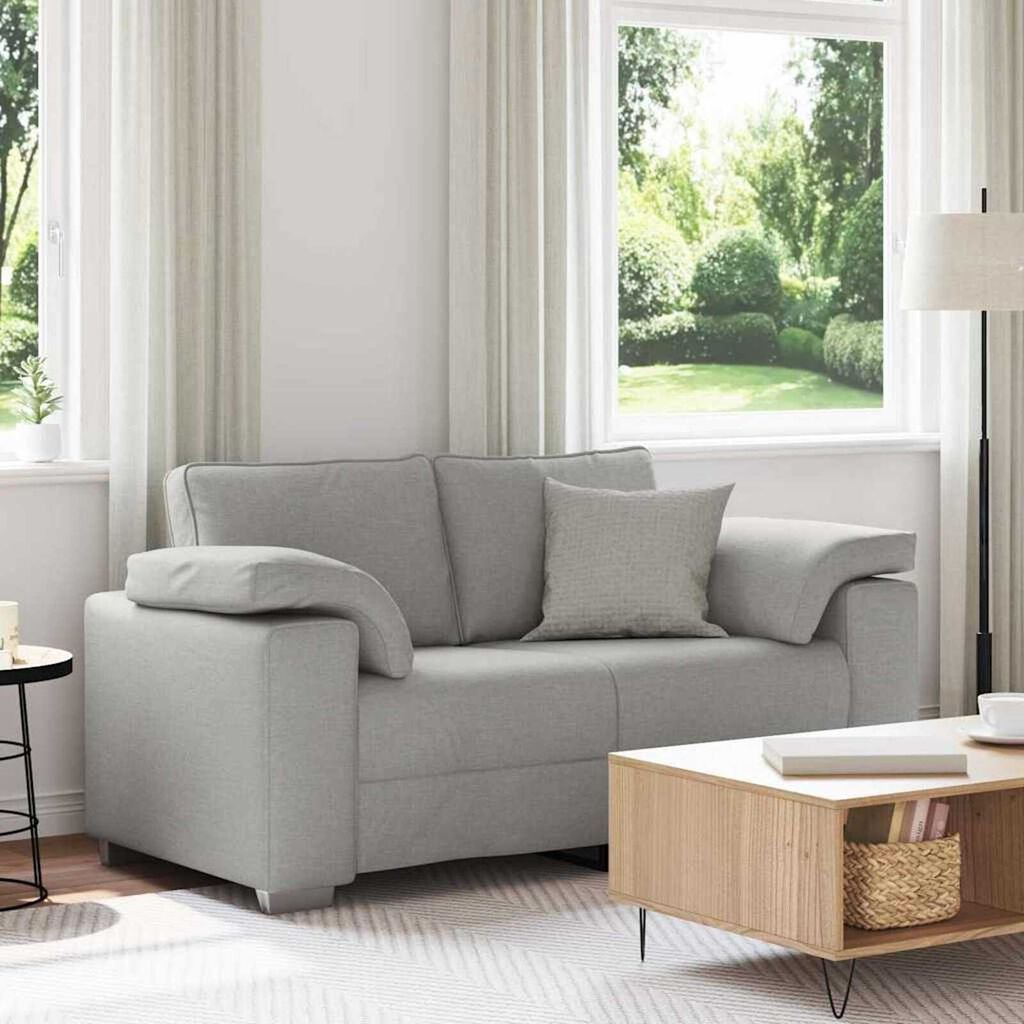 vidaXL Sofa with Cushion Cloud grey 160 x 77 x 82 cm Fabric