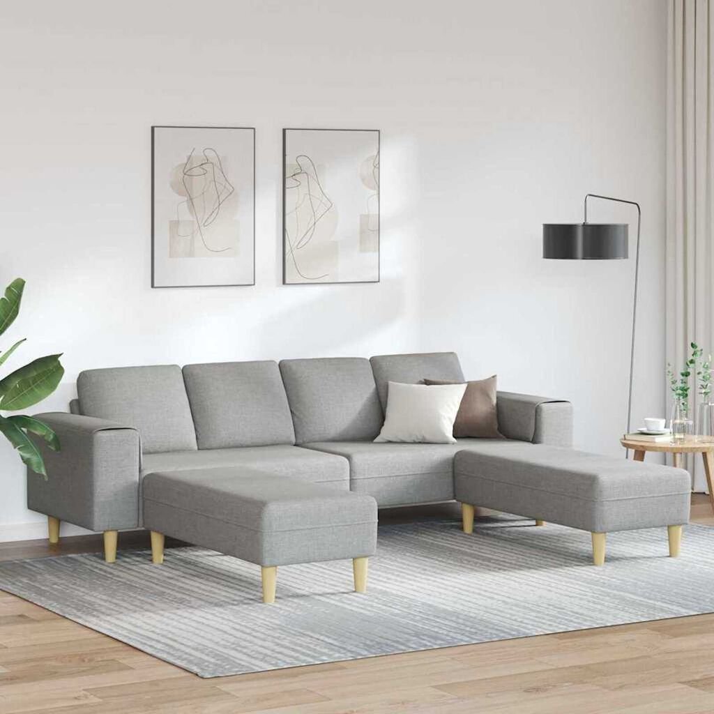 Sofa Set 3 pcs Cloud grey Fabric